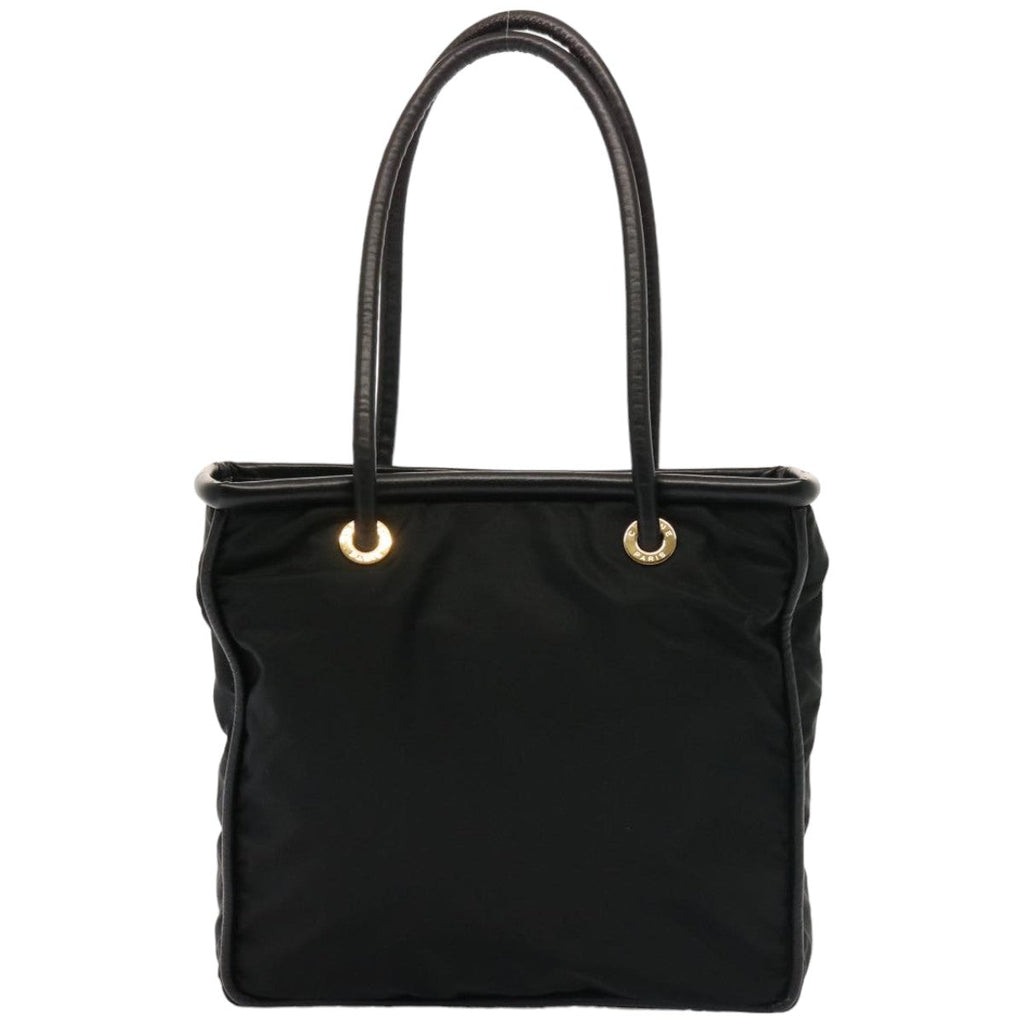 CELINE Shoulder Bag Nylon Black  76411