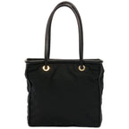 CELINE Shoulder Bag Nylon Black  76411