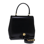 CELINE Hand Bag Patent leather 2way Black  76412