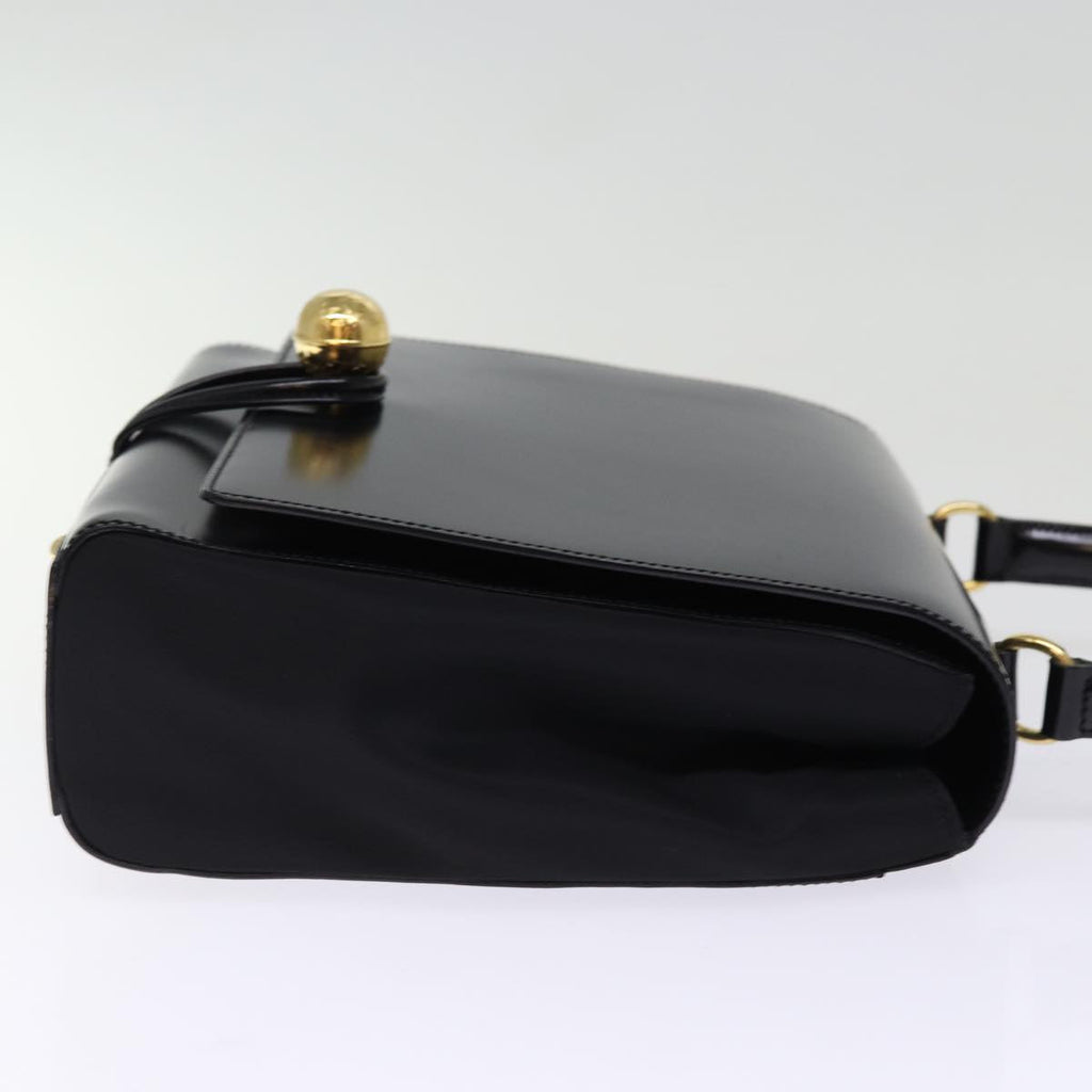 CELINE Hand Bag Patent leather 2way Black  76412