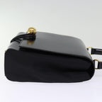 CELINE Hand Bag Patent leather 2way Black  76412