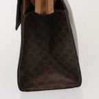 CELINE Macadam Canvas Hand Bag PVC Leather Brown  76413