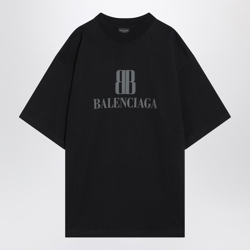 Balenciaga Faded Black Nano Bb Medium Fit T-Shirt Men