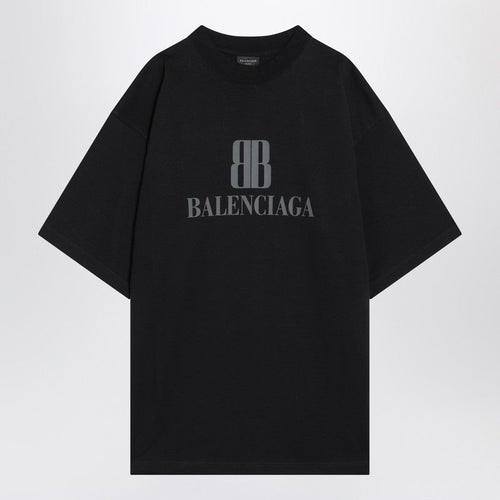 Balenciaga Faded Black Nano Bb Medium Fit T-Shirt Men