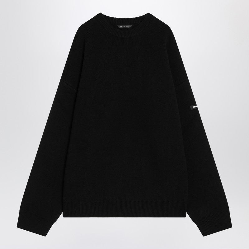 Balenciaga Black Wool Knit Sweater Men