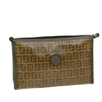 FENDI Zucchino Canvas Pouch Vintage Brown76457