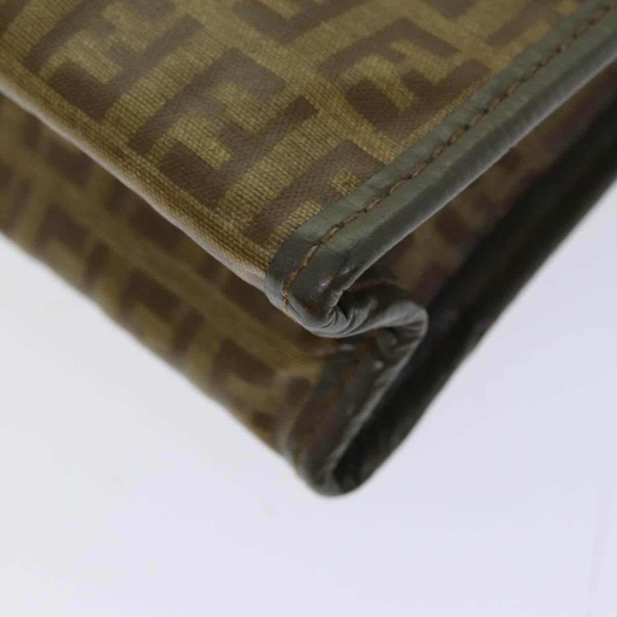 FENDI Zucchino Canvas Pouch Vintage Brown76457