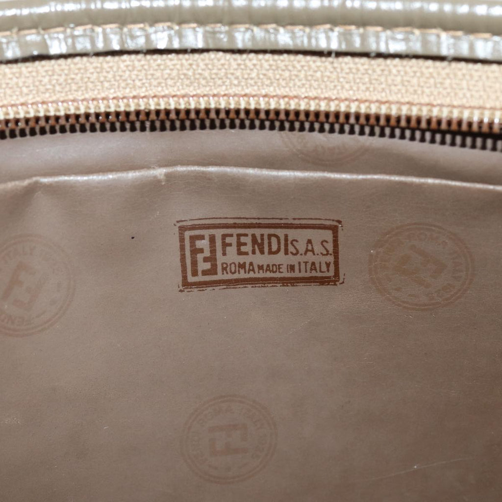 FENDI Zucchino Canvas Pouch Vintage Brown76457