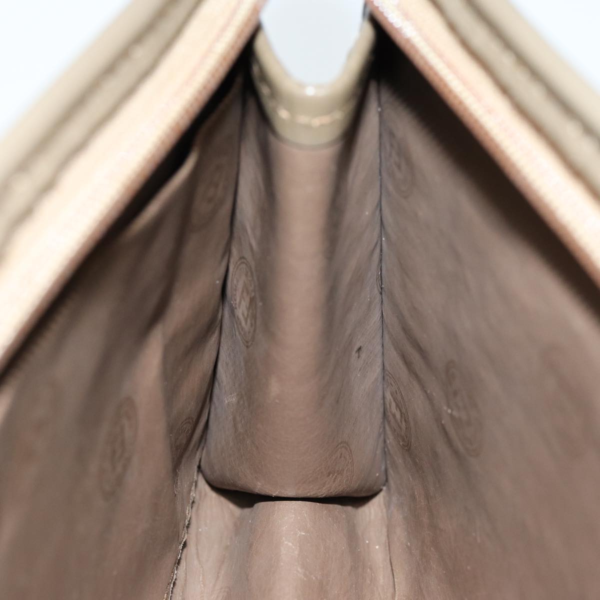 FENDI Zucchino Canvas Pouch Vintage Brown76457