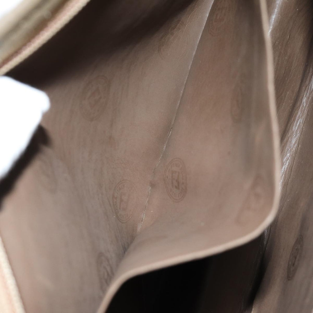 FENDI Zucchino Canvas Pouch Vintage Brown76457