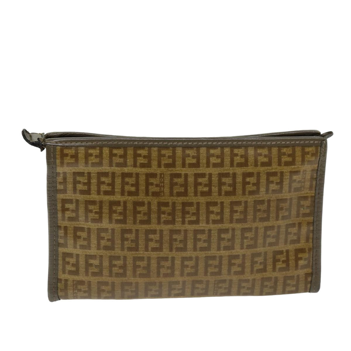 FENDI Zucchino Canvas Pouch Vintage Brown76457