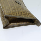 FENDI Zucchino Canvas Pouch Vintage Brown76457