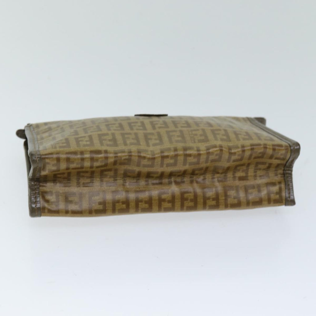FENDI Zucchino Canvas Pouch Vintage Brown76457