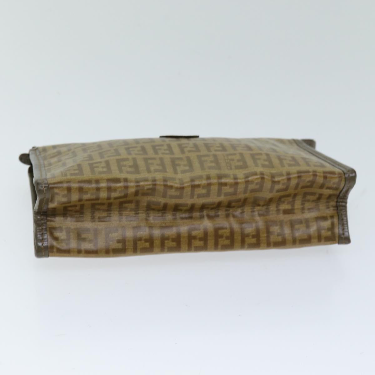 FENDI Zucchino Canvas Pouch Vintage Brown76457