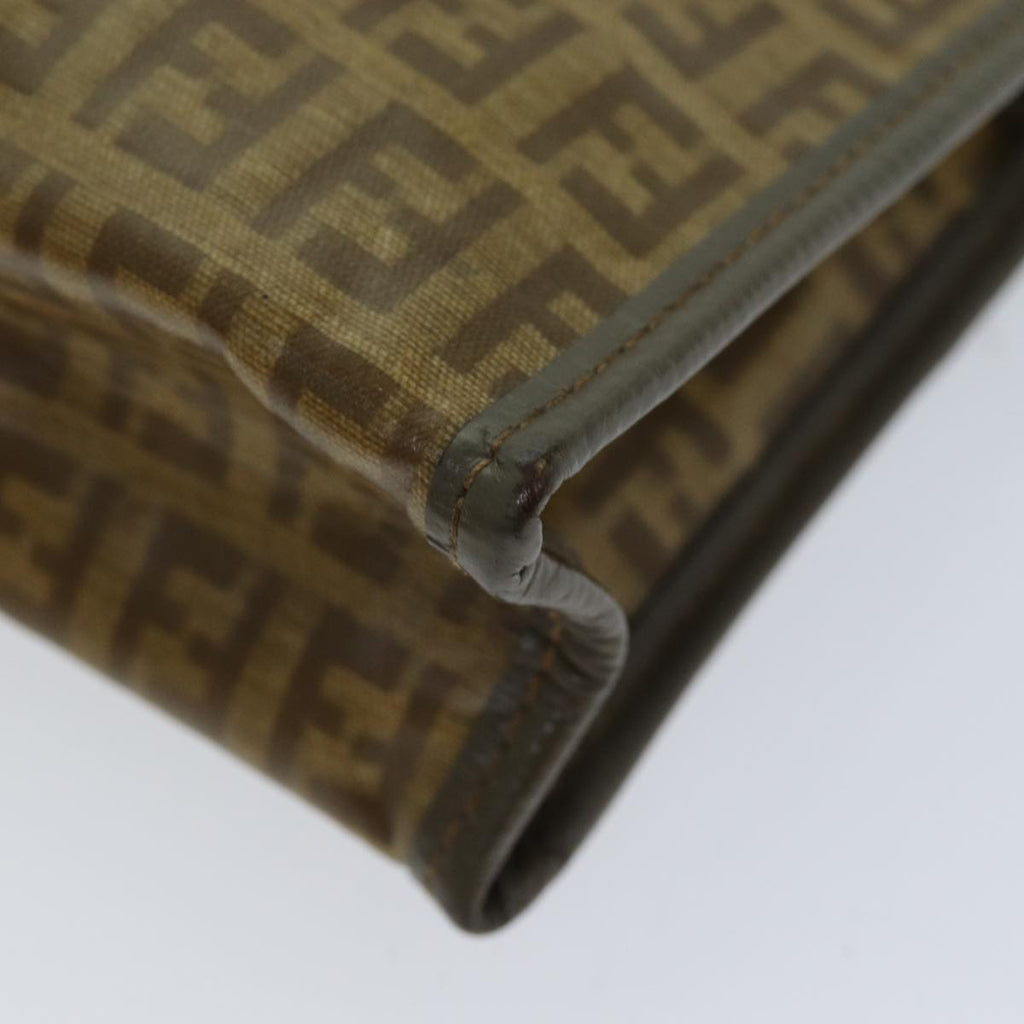 FENDI Zucchino Canvas Pouch Vintage Brown76457