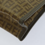 FENDI Zucchino Canvas Pouch Vintage Brown76457