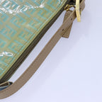 FENDI Zucchino Canvas Hand Bag Enamel Turquoise Blue76474
