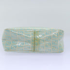 FENDI Zucchino Canvas Hand Bag Enamel Turquoise Blue76474