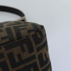 FENDI Zucca Canvas Mamma Baguette Shoulder Bag Black Brown76476