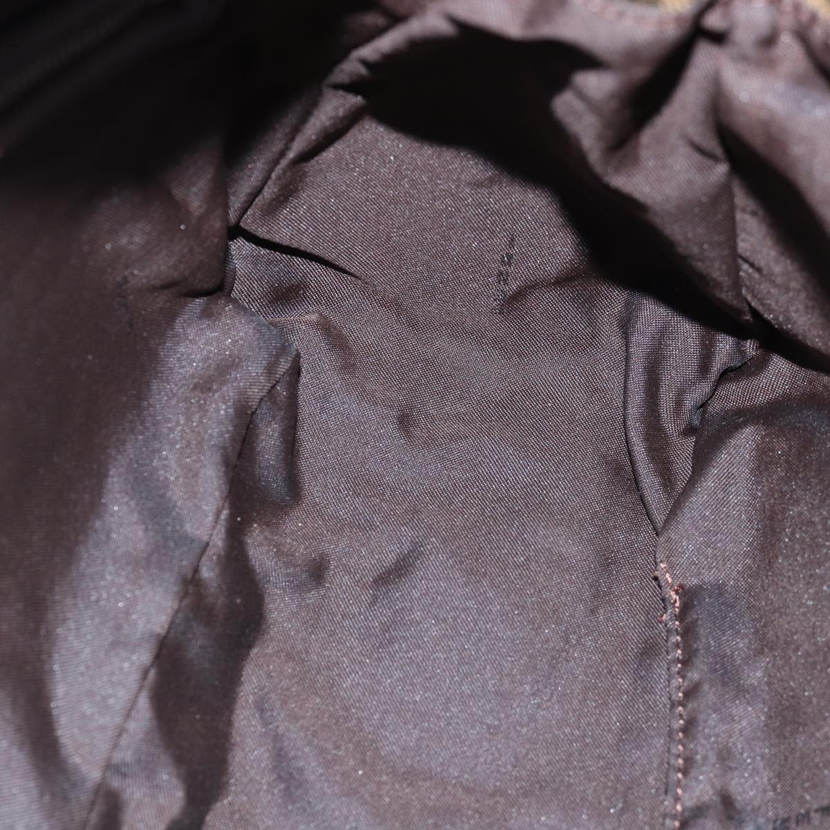 FENDI Zucca Canvas Mamma Baguette Shoulder Bag Black Brown76476