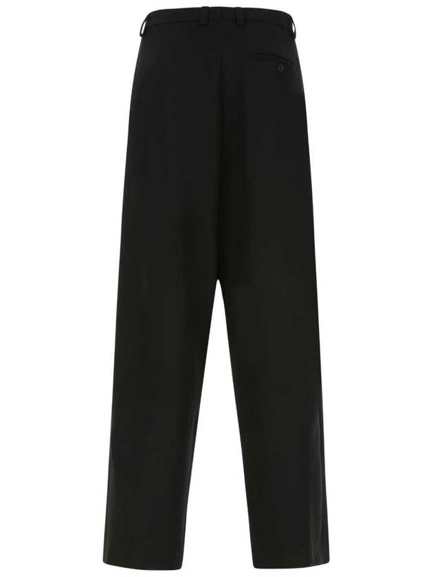Balenciaga Women's Wool Straight Pants Black