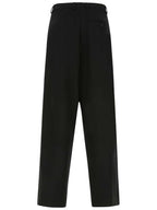 Balenciaga Women's Wool Straight Pants Black