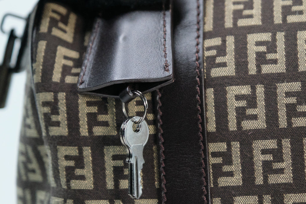 Fendi Zucchino Canvas Boston Bag - '10s