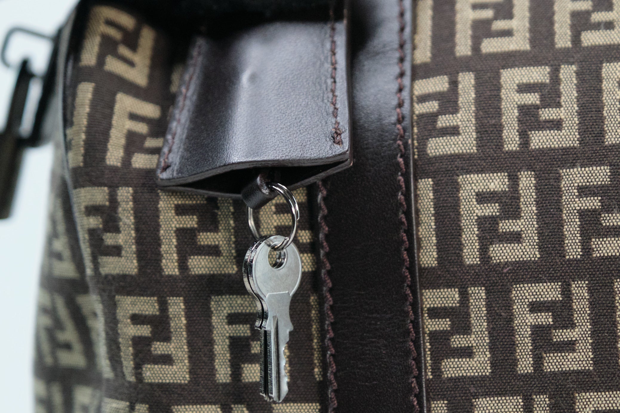 Fendi Zucchino Canvas Boston Bag - '10s