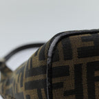 FENDI Zucca Canvas Mamma Baguette Shoulder Bag Black Brown76559