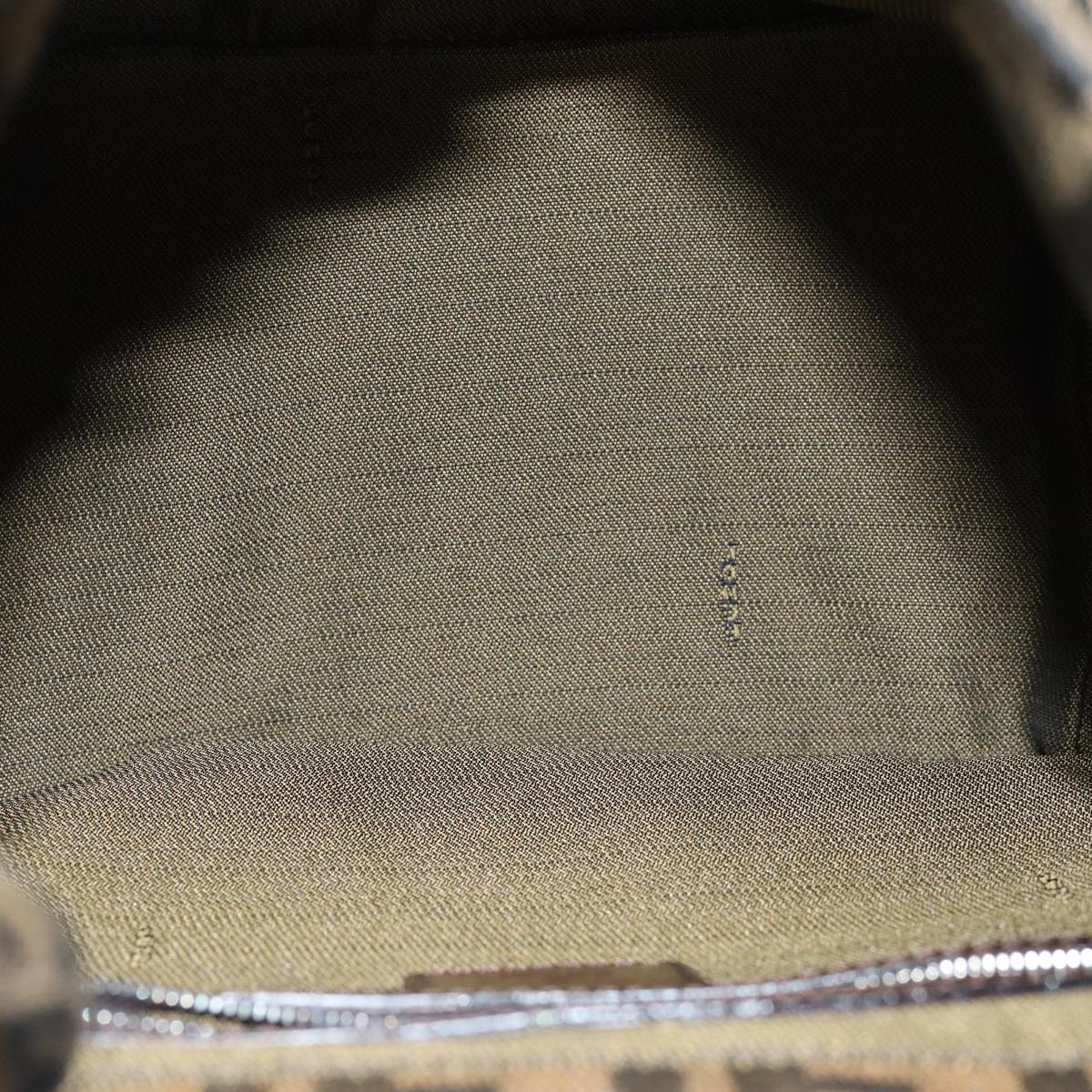 FENDI Zucca Canvas Mamma Baguette Shoulder Bag Black Brown76559