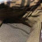 FENDI Zucca Canvas Mamma Baguette Shoulder Bag Black Brown76559