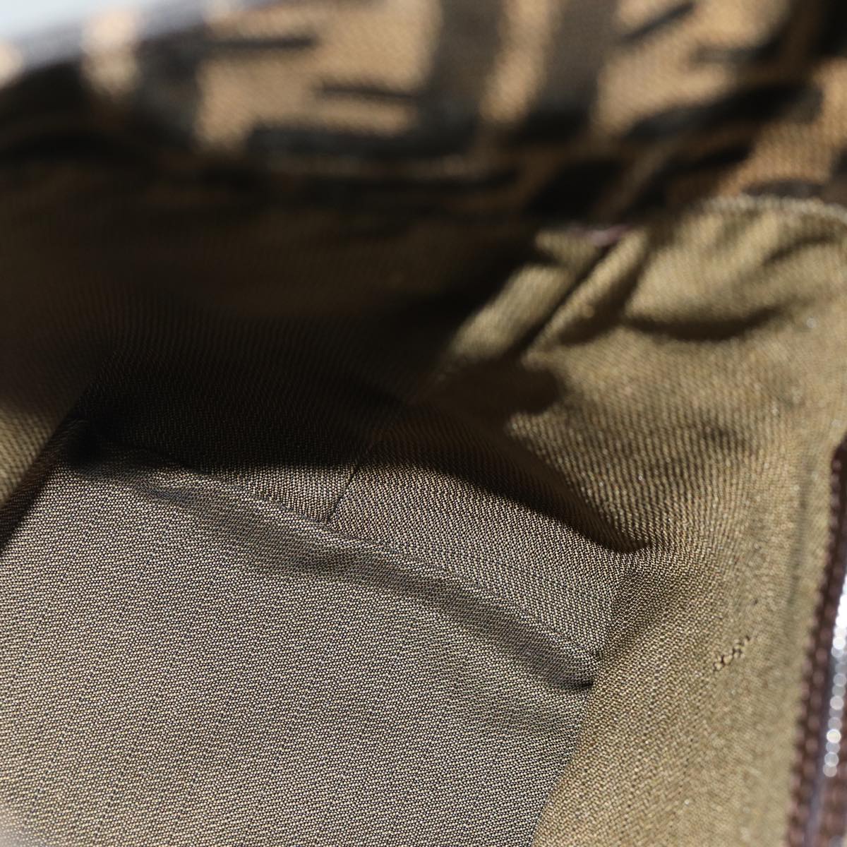 FENDI Zucca Canvas Mamma Baguette Shoulder Bag Black Brown76559