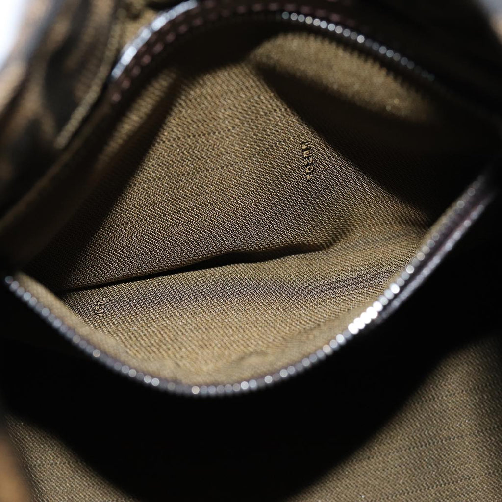 FENDI Zucca Canvas Mamma Baguette Shoulder Bag Black Brown76559