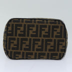 FENDI Zucca Canvas Mamma Baguette Shoulder Bag Black Brown76559