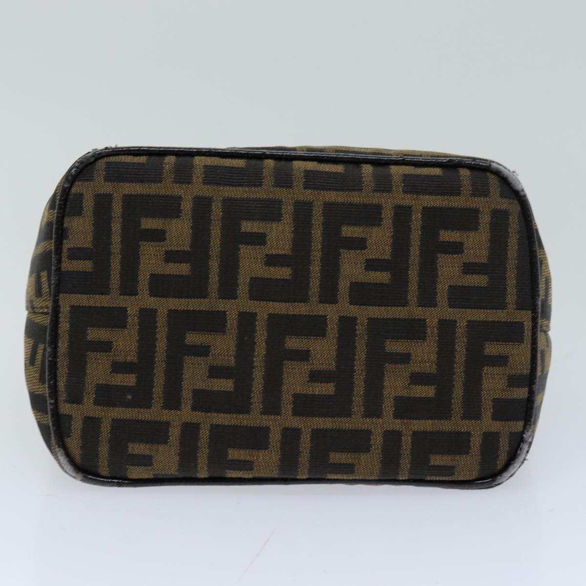 FENDI Zucca Canvas Mamma Baguette Shoulder Bag Black Brown76559
