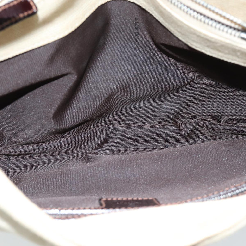FENDI Zucca Canvas Mamma Baguette Shoulder Bag Beige76561