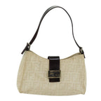 FENDI Zucca Canvas Mamma Baguette Shoulder Bag Beige76561