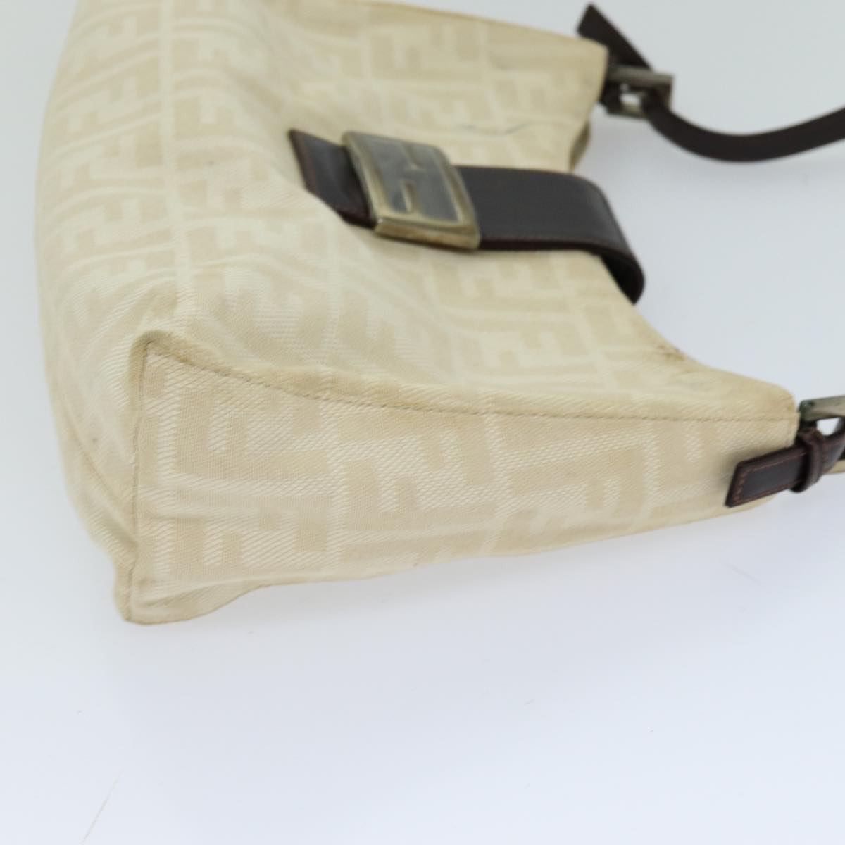 FENDI Zucca Canvas Mamma Baguette Shoulder Bag Beige76561