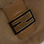 FENDI Mamma Baguette Shoulder Bag Suede Beige76610