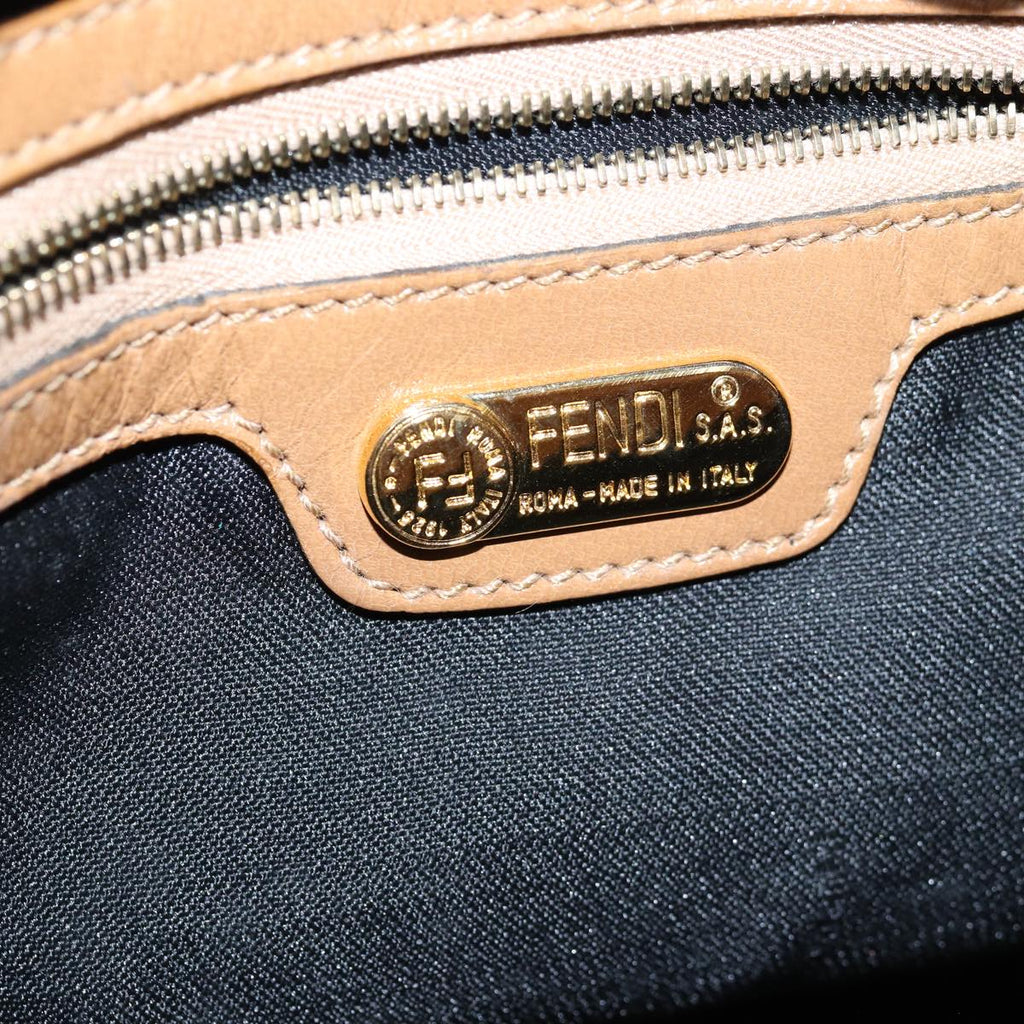 FENDI Mamma Baguette Shoulder Bag Suede Beige76610