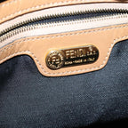 FENDI Mamma Baguette Shoulder Bag Suede Beige76610