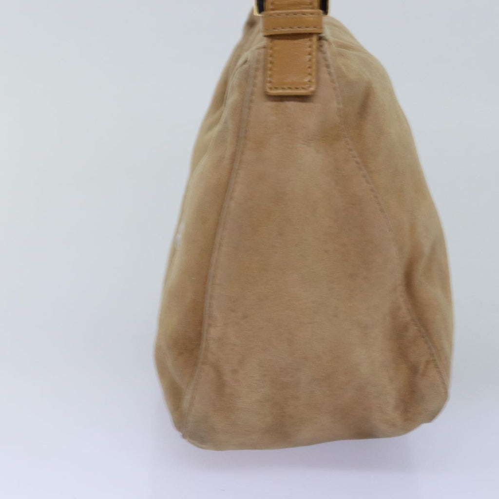 FENDI Mamma Baguette Shoulder Bag Suede Beige76610