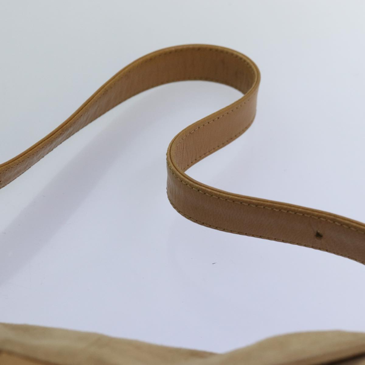 FENDI Mamma Baguette Shoulder Bag Suede Beige76610