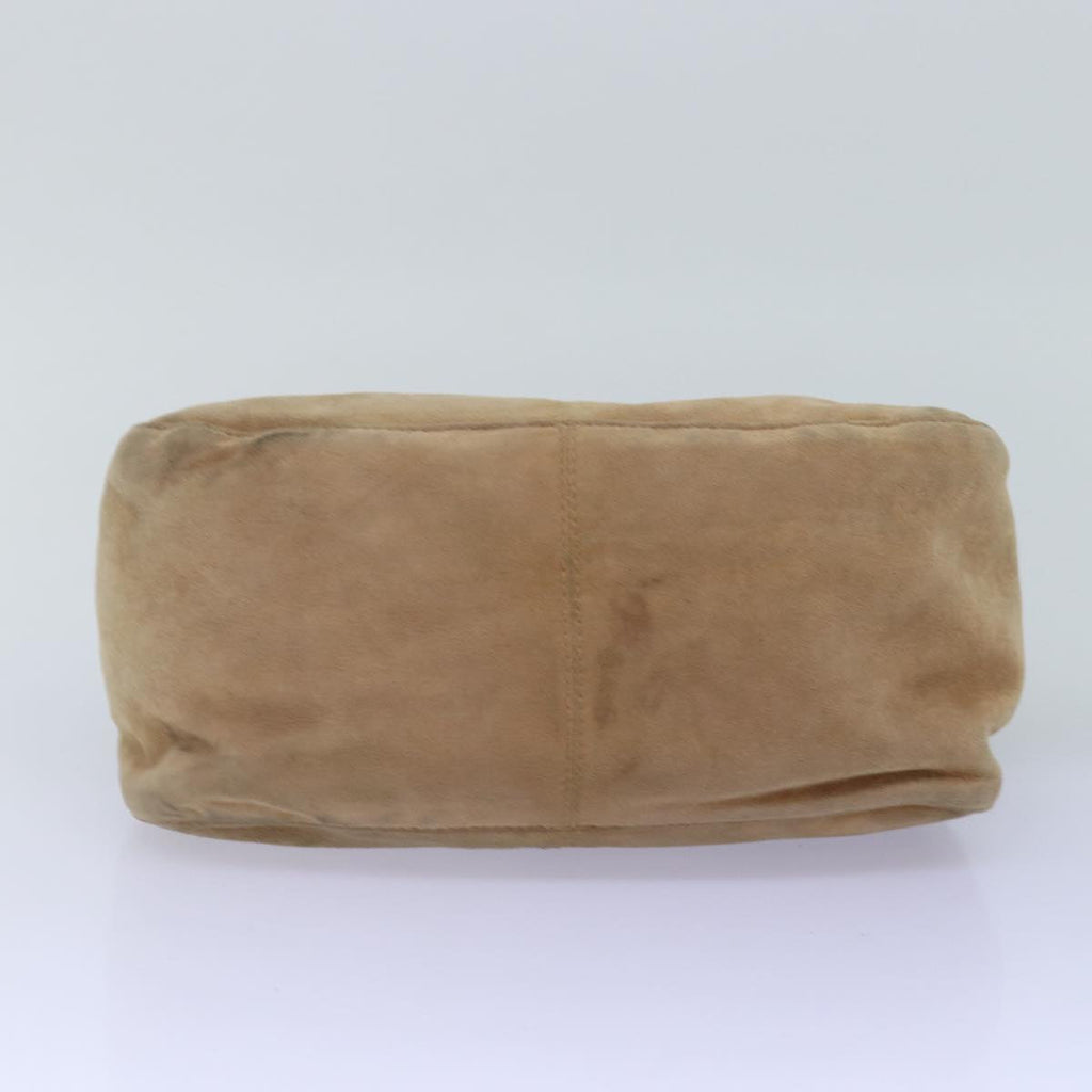 FENDI Mamma Baguette Shoulder Bag Suede Beige76610