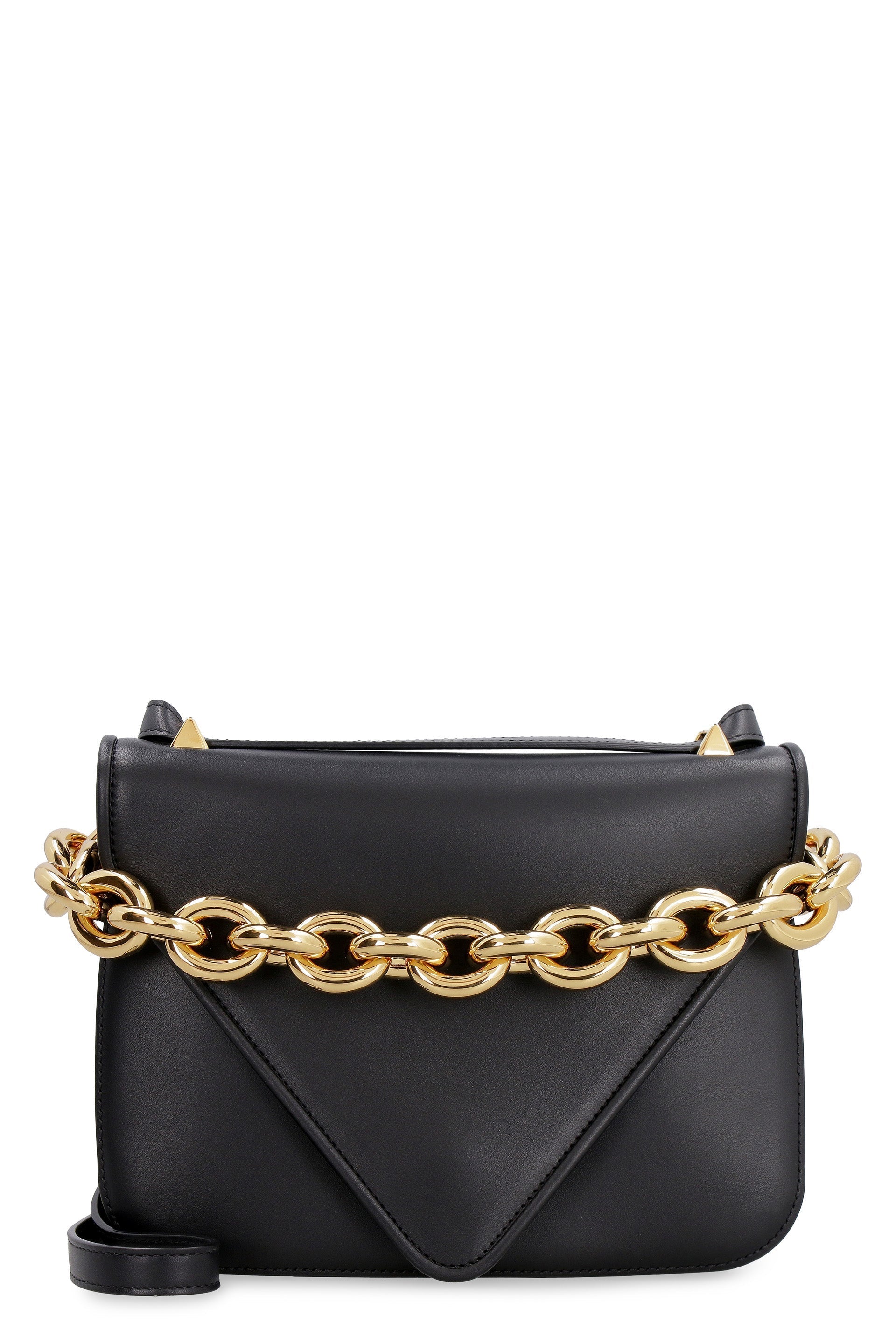 Bottega Veneta Women's Mount Leather Envelope Bag in Black | 667399V12J0 Color 8425