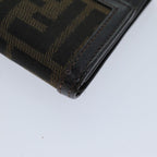 FENDI Zucca Canvas Wallet Black Brown76700