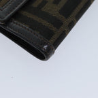 FENDI Zucca Canvas Wallet Black Brown76700