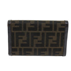 FENDI Zucca Canvas Wallet Black Brown76700