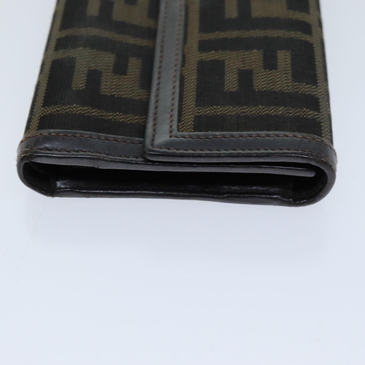 FENDI Zucca Canvas Wallet Black Brown76700