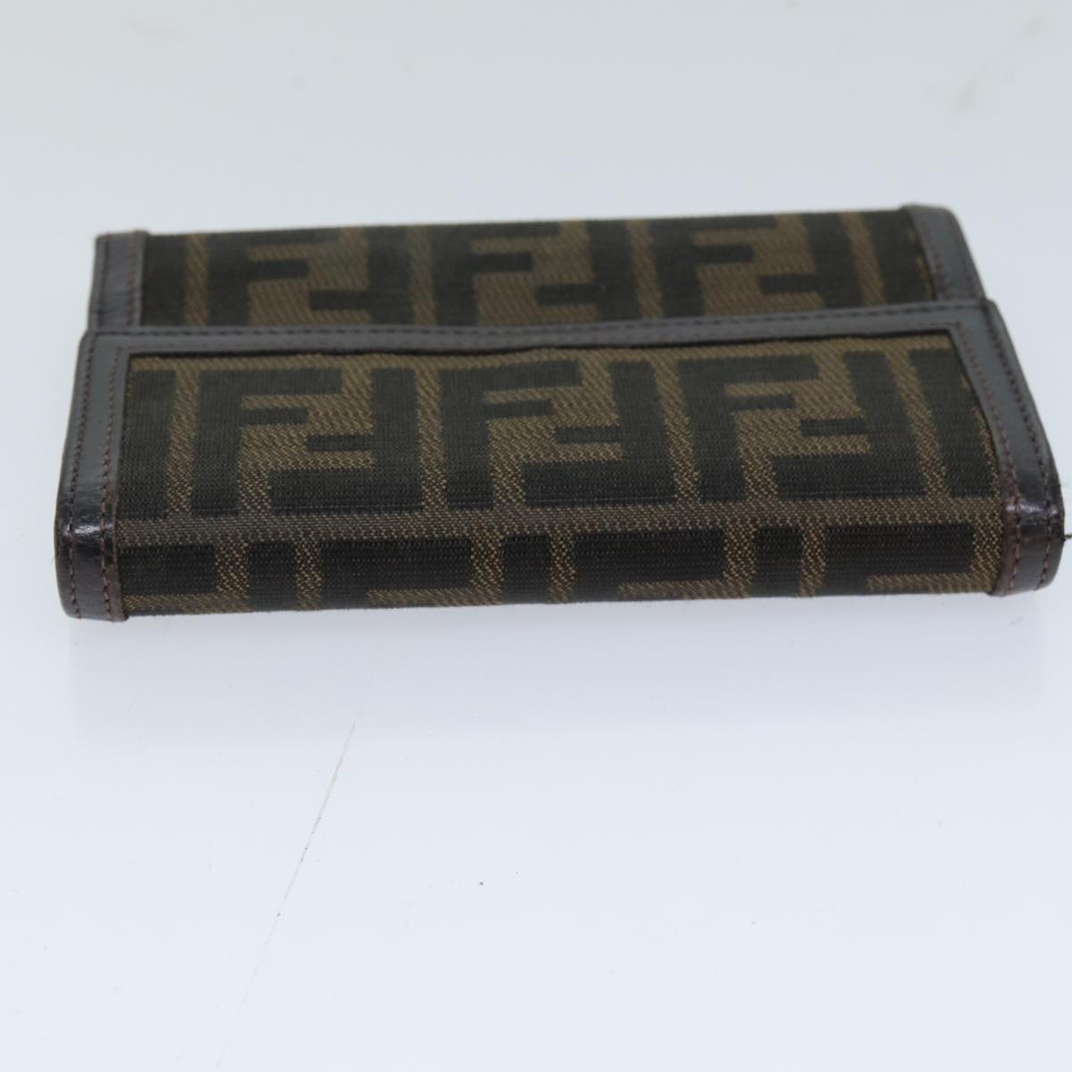 FENDI Zucca Canvas Wallet Black Brown76700